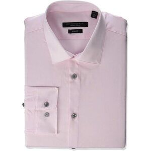 Mens John Varvatos Rick Pink Dress Shirt Slim Fit Size: 17.5" NWT